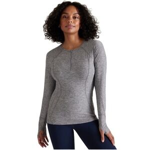 ATHLETA Pacifica Illume Heather Gray Pullover Long Sleeve Top Small/Tall  657810